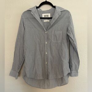 Frank & Eileen Grayson Women's Black Striped Button Down Shirt